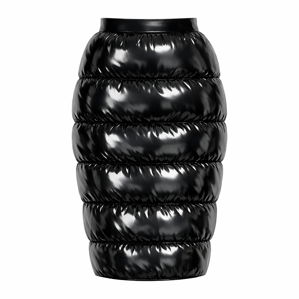 Puffer Down Midi Skirt